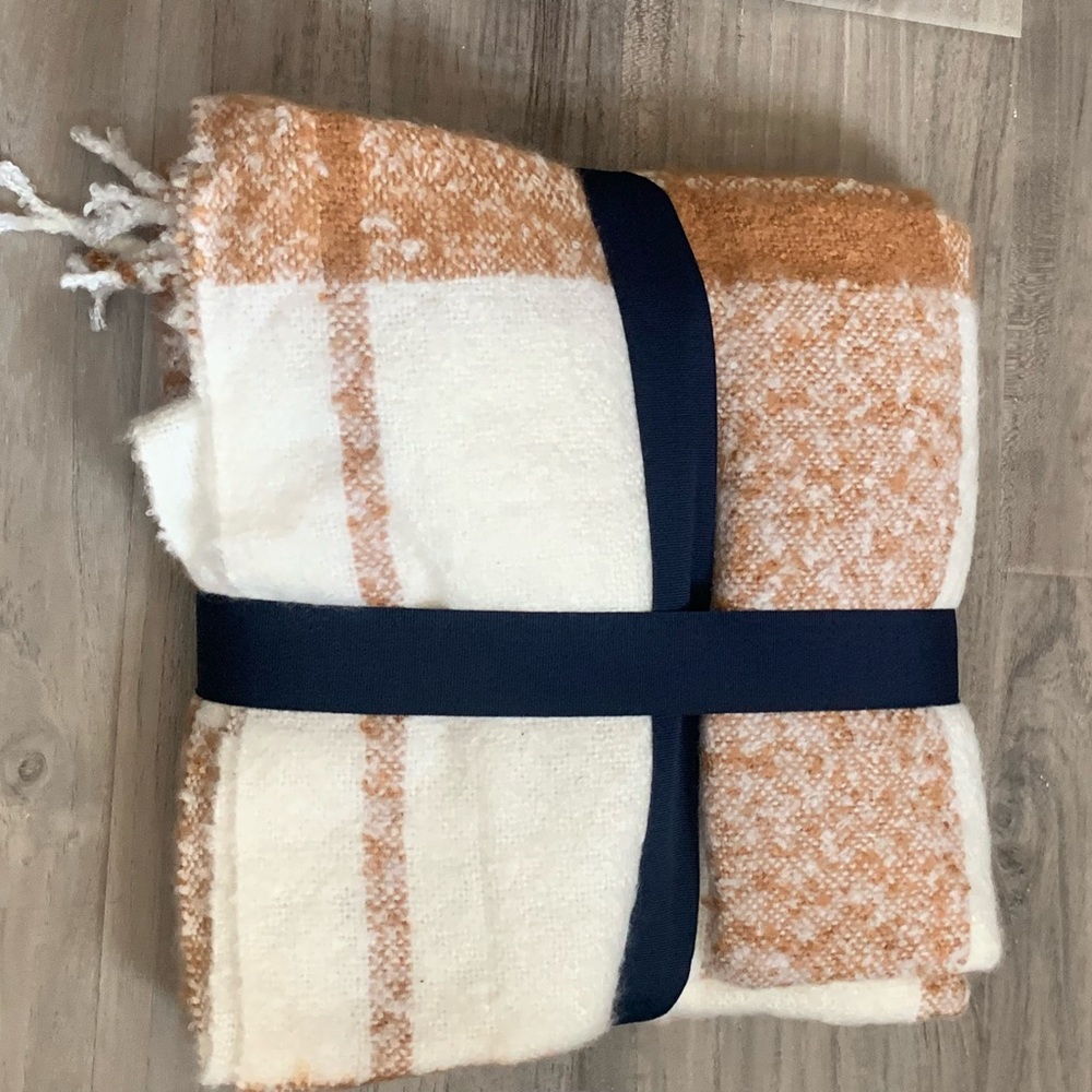 EverGrace Glazed Ginger Plaid Mohair Throw.